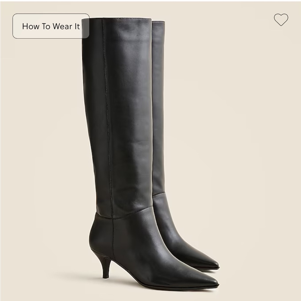 J.Crew Stevie Leather Boots Knee-High NWT US 9.5